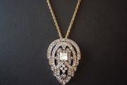 Vintage Art Deco Style Crystal PENDANT ONLY