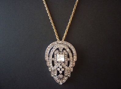 Vintage Art Deco Style Crystal PENDANT ONLY