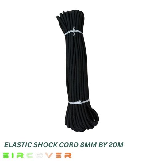 Elastic bungee shock cord 8mm / 20m - Black