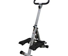 Stepper w/ Handle Hand Grip Workout Fitness Machine For Fitness Aerobic Exercise Home Gym Grey