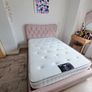 Pink Double bed frame and quality mattress Image 3