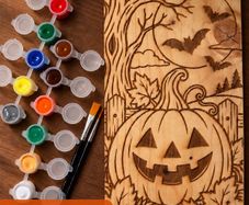 Halloween Wood Painting Kit