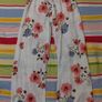 White Floral Cotton Trousers New With Tags Image 5