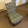 Leopard print upholstered chair Image 2
