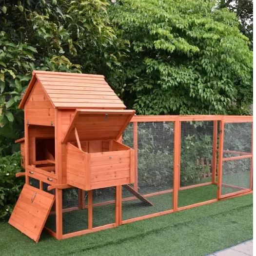 Large Chicken Coop 6-9 Birds Natural Wood