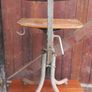Antique Wood and Metal Stool Circa 1950s in Great Original Condition Image 2