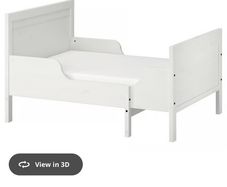 IKEA SUNDVIK Ext bed frame with slatted bed base, white, 80x200 cm