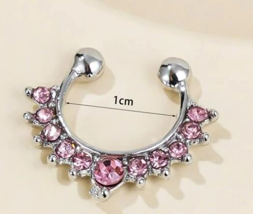 Rhinestone Decor Nose Cuff