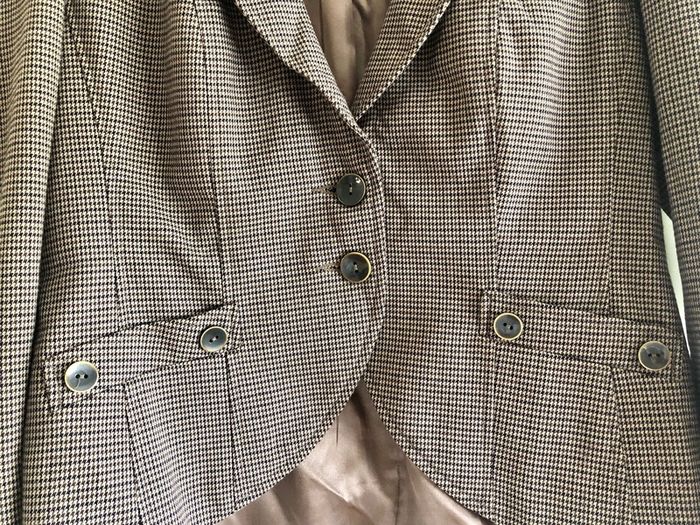 Ladies Fitted Plaid Blazer Size 12