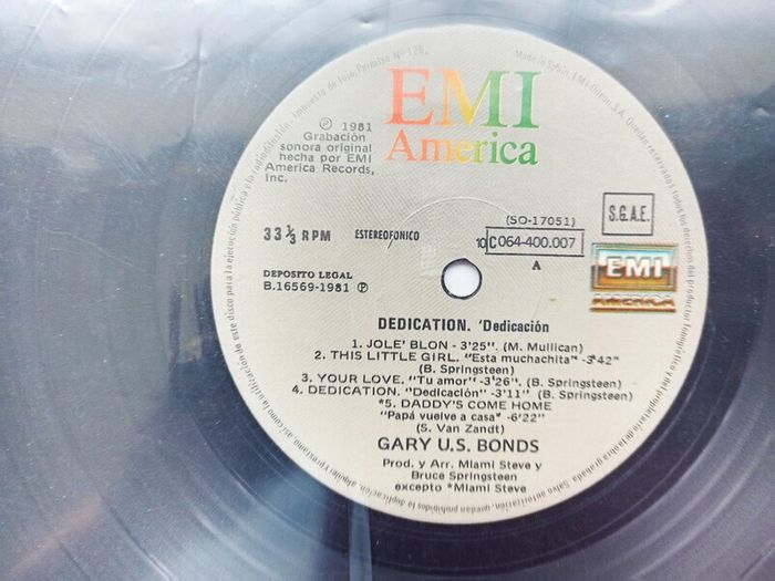 Gary Us Bonds  Dedication  Album 1981