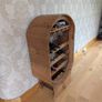 Barrel Style Oval Bottle and Glass Hanging Rack Image 2