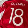 2022 2023 Manchester United Man Utd Red genuine Long Sleeve Home Shirt CASEMIRO 18 Junior Image 5