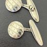 Vintage Silver Metal Cufflinks Image 3