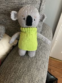 Hand knit koala