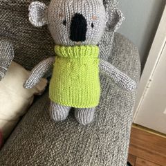 Hand knit koala