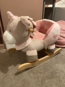 Wooden Baby Rocker Unicorn