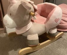 Wooden Baby Rocker Unicorn