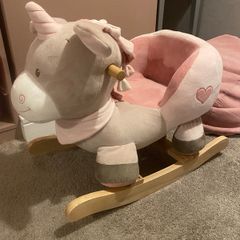 Wooden Baby Rocker Unicorn
