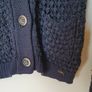 diesel wool blend cardigan size small navy pit to pit 19" Image 3