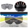 Shinmax M/L 57-62cm Bike Helmet Men Women with Detachable Magnetic Goggles and LED Rear Light,CPSC CPC Certificated Bicycle Helmet Adjustable Size Road Mountain Bike Helmet Lightweight Cycling Helmet Image 5