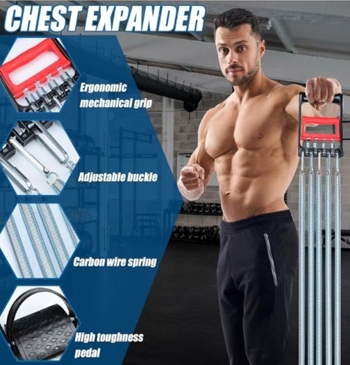 Tummy Trimmer Hand Gripper Chest Expander COVVY 3 in 1 Pull-up Bars Spring Exerciser Elastic Sit Up Pull Rope Home Fitness Equipment