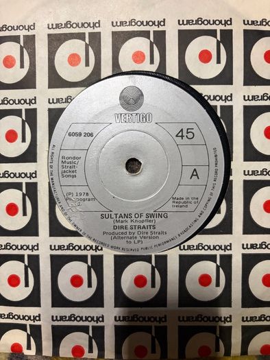 Dire Straits vinyl Single. Irish pressing