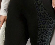 Fabulous Leggings with Leather Look Trim size 20