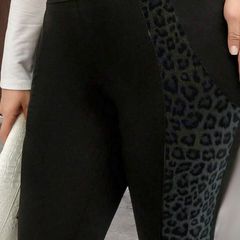 Fabulous Leggings with Leather Look Trim size 20