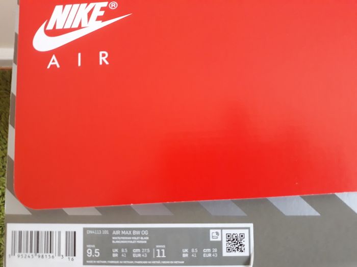 Nike Air Max BW White Persian Violet (2021) UK-8.5/EUR-43 DN4113-101 White/Black/Persian Violet-2021