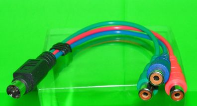 Component Cable - 7 Pin S-video To 3 RCA Female Cable