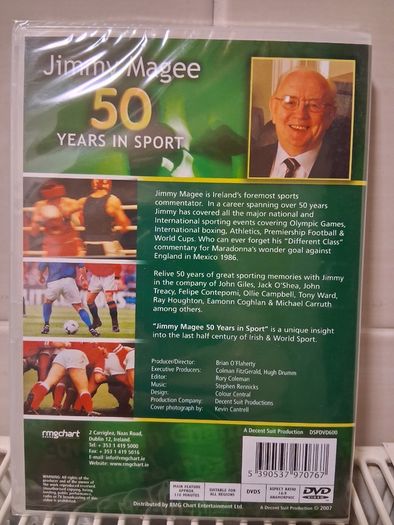 Jimmy Magee. 50 Years In Sport. Brand New In Factory Plastic DVD. Collect In Dublin Or Receive Via Post.