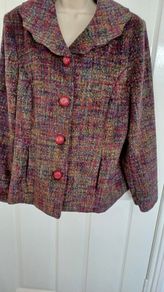 Castle of Ireland Purple Wool/Mix Jacket Size 16