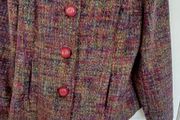 Castle of Ireland Purple Wool/Mix Jacket Size 16