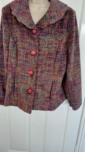 Castle of Ireland Purple Wool/Mix Jacket Size 16