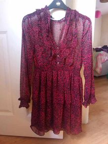 Zara girl ruffled leopard dress, 11-14yr