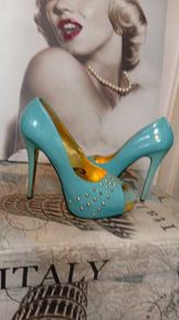 Blue High Heels Size 7