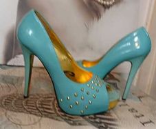 Blue High Heels Size 7