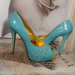 Blue High Heels Size 7