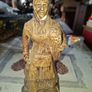 Peasant woman c1950s Wearing a Headscarf and Apron while carrying a bundle of provisions, features detailed facial expressions, textured clothing folds, and a base characteristic of regional decorative collectibles, Postage Available or Collection, Image 5