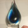 Tear drop Iridescent Glass Sculpture Image 5