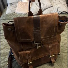 Genuine leather backpack