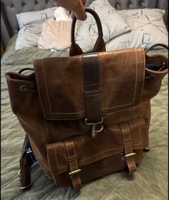 Genuine leather backpack
