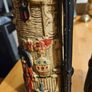 Vintage Cyples Old Pottery Oriental Vase Embosa Ware England Twin Handle Decorated Image 5