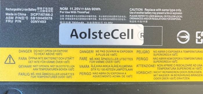 Lenovo Thinkpad 90Wh 77+ Battery