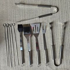 Set 12 Barbecue utensils New Stainless steel