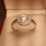 14ct White Gold 1.19 carat Lab Grown Diamond Halo Cluster Ring (Bargain Price) Image 8