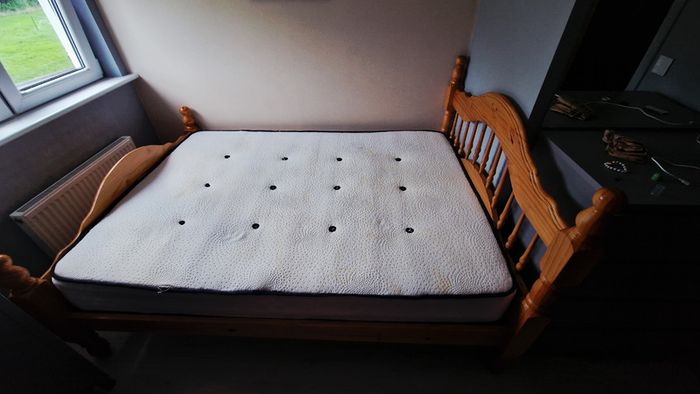 King Size bed frame  mattress, and Double bed with mattress, first see will buy