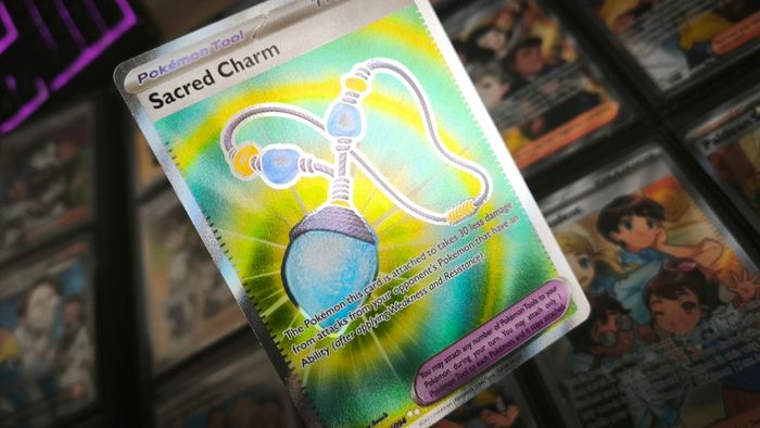 Sacred Charm ! Ultra Rare ! from Phantasmal Flames Set ! 2025 ! Pokemon Card !