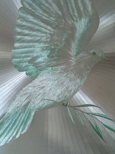 Vintage Large Dove Of Peace Mirror