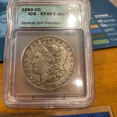 1890 CC silver Morgan dollar